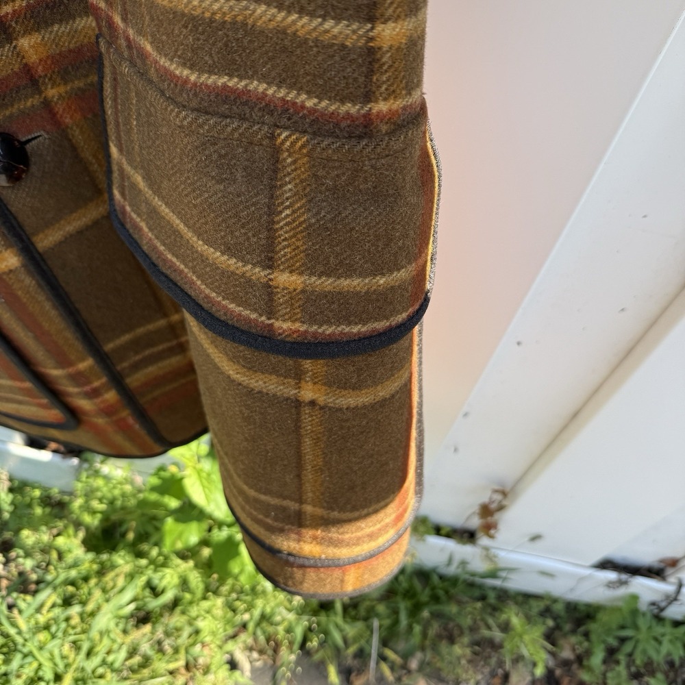 Pendleton BarnCar Coat‎ Wool Jacket Quilted Lining, Brn Plaid Vtg Grandpacore LG - Picture 7 of 15